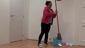 milf, cleaning lady, glasses, european