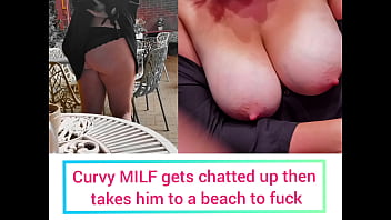 beach, mature, bubble butt milf, public