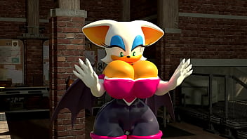 huge boobs, breast expansion, big ass, rouge the bat