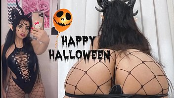 halloween, big ass, Sexy Angel Stripper, diabinha