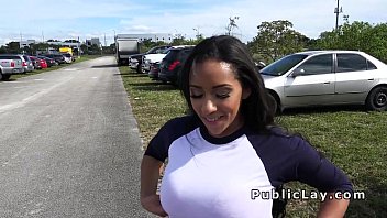 latina, big tits, outdoor, blowjob