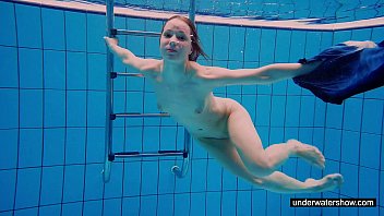 redhead, swimming, pool, nudist
