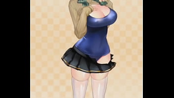 big boobs, green hair, anime, priscilla