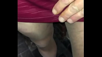peeping out, cock in tights, red skirt slut, pvc skirt