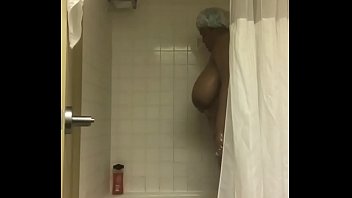 bbw, solo, ebony, shower