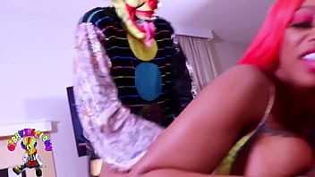 ebony pornstar, amateur, hardcore, clown