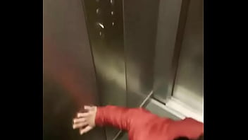 cock worship, blowjob, public, elevator
