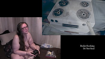 naked, nude gaming, tattoo, big tits