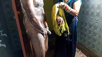 indian bathroom porn, maid caught, hot sex, S S