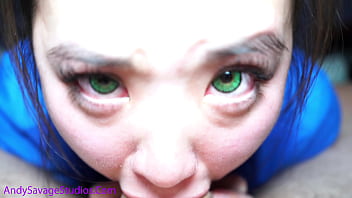 andregotbars, green eyes, deepthroating, extreme