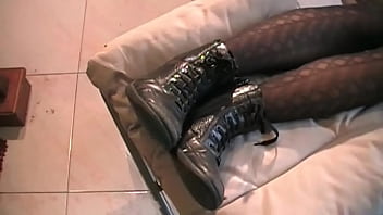 foot worship, old dirty boots, foot domination, black stocking