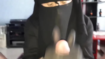 pipe, branle, cum, niqab