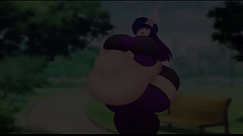 large belly, thick, thicc, animation