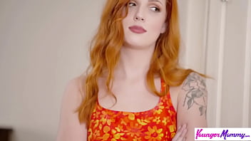 tan, medium boobs, redhead, long hair