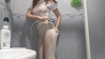 shower, Princess Lilium, small tits, redhead