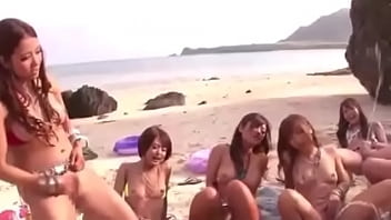 gangbang, japan, girl, beach