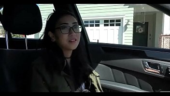 fucked in car, asian teen, blowjob, face full of cum