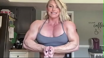 fbb, sexy, pretty, female bodybuilder on webcam