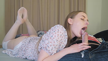 oral creampie, taboo, cum in mouth, step daddy