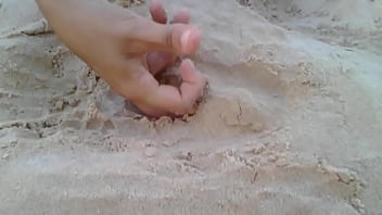 apertadinha, areia, no seco, praia
