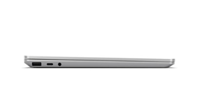 Vista angolare sinistra di un dispositivo Surface Laptop Go 3 chiuso.