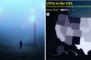 ufo sightings map states across us