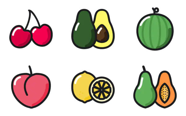 Fresh Fruits набор иконок