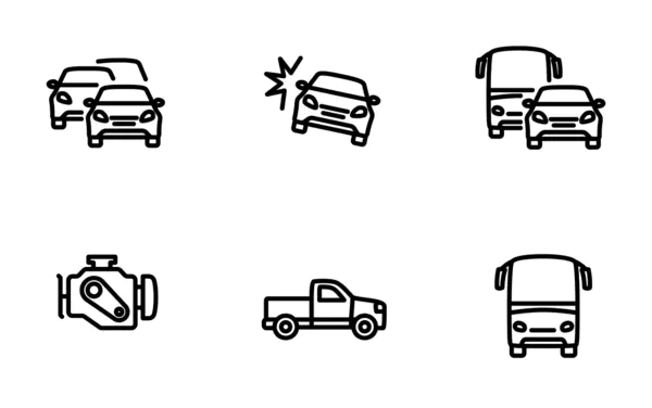 Автомобильная промышленность набор иконок
