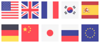 International flags jeu d'icônes