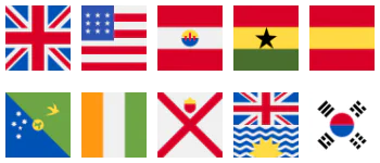 Countrys Flags jeu d'icônes