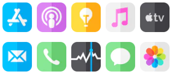 Apple logos jeu d'icônes