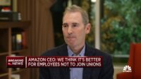 Amazon CEO Andy Jassy discusses unions on CNBC