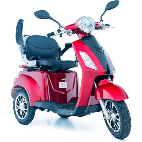 Red ZT500 3-Wheel Electric Mobility Scooter + Accessories