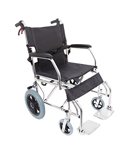 Angel Mobility Lite Folding Transit Wheelchair, Silver
