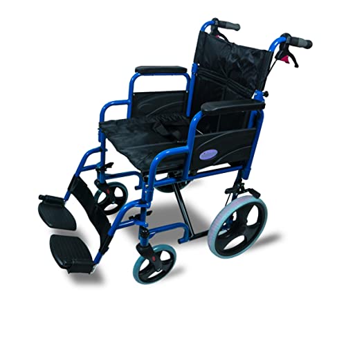 Lightweight Folding Attendant Propelled Wheelchair - 18" Seat