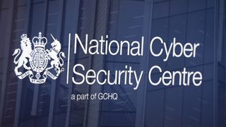 A logo is displayed on a television screen in the National Cyber Security Centre (NCSC) on February 14, 2017 in London, England