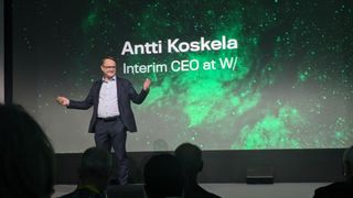 Interim CEO Antti Koskela on stage at SPHERE24