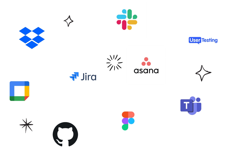 Numerous product integration logos