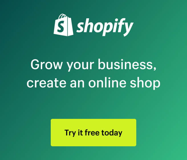 Grow your business, create an online shop. Try it free today.