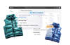 A teal puffer vest on the left, overlaid with a UI window showing a return in process. On the right, there is a blue puffer vest with a UI window indicating that it is on hold until the first item is delivered.
