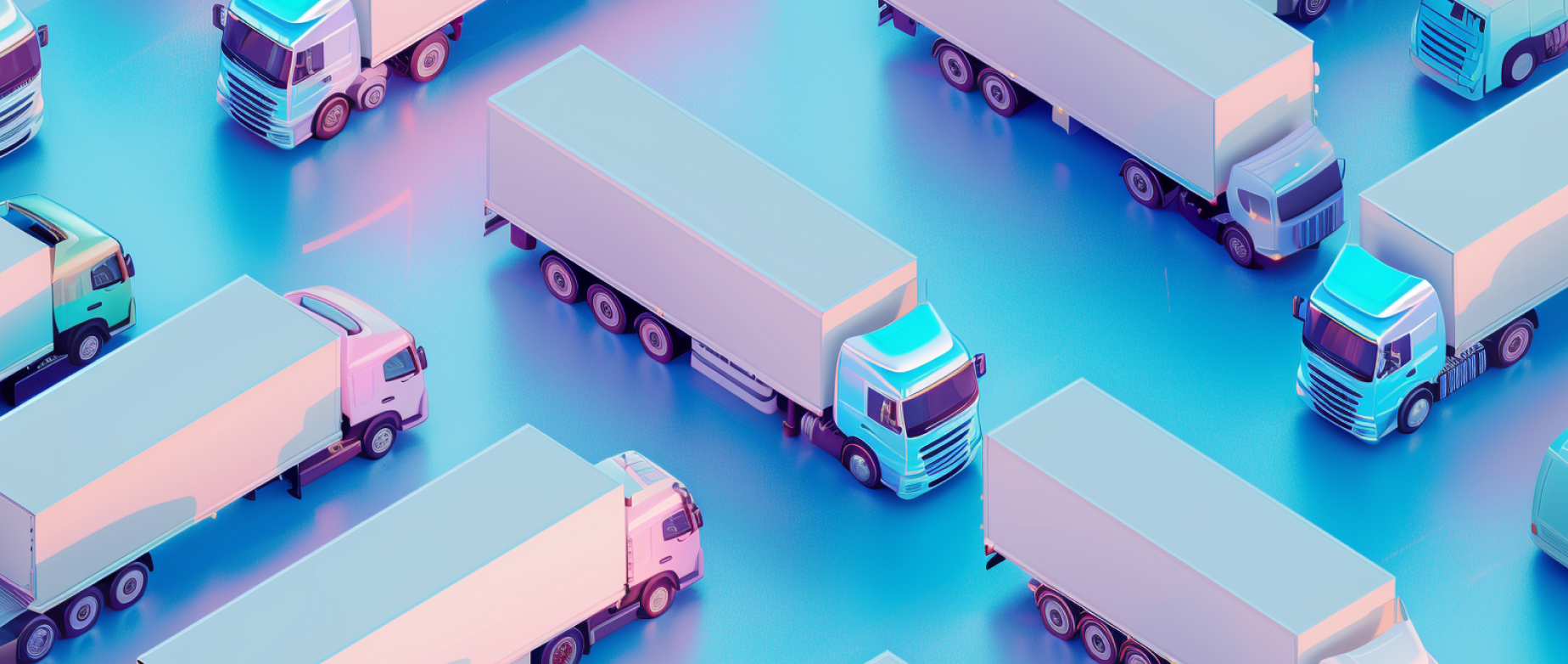Transport trucks that could be used by dropshipping suppliers.