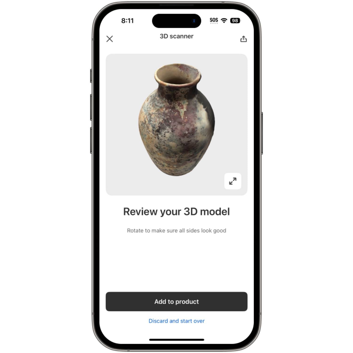 Shopify app review 3D model