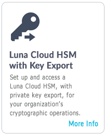 Luna Cloud HSM with Key Export