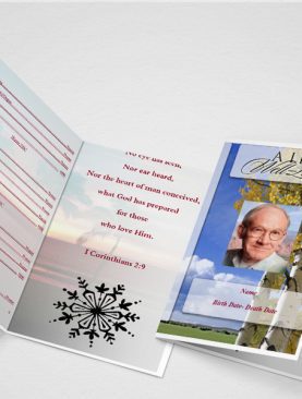 Nature Park Funeral Program Template