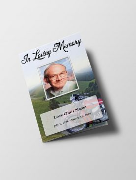 Bike Ride Funeral Program Template