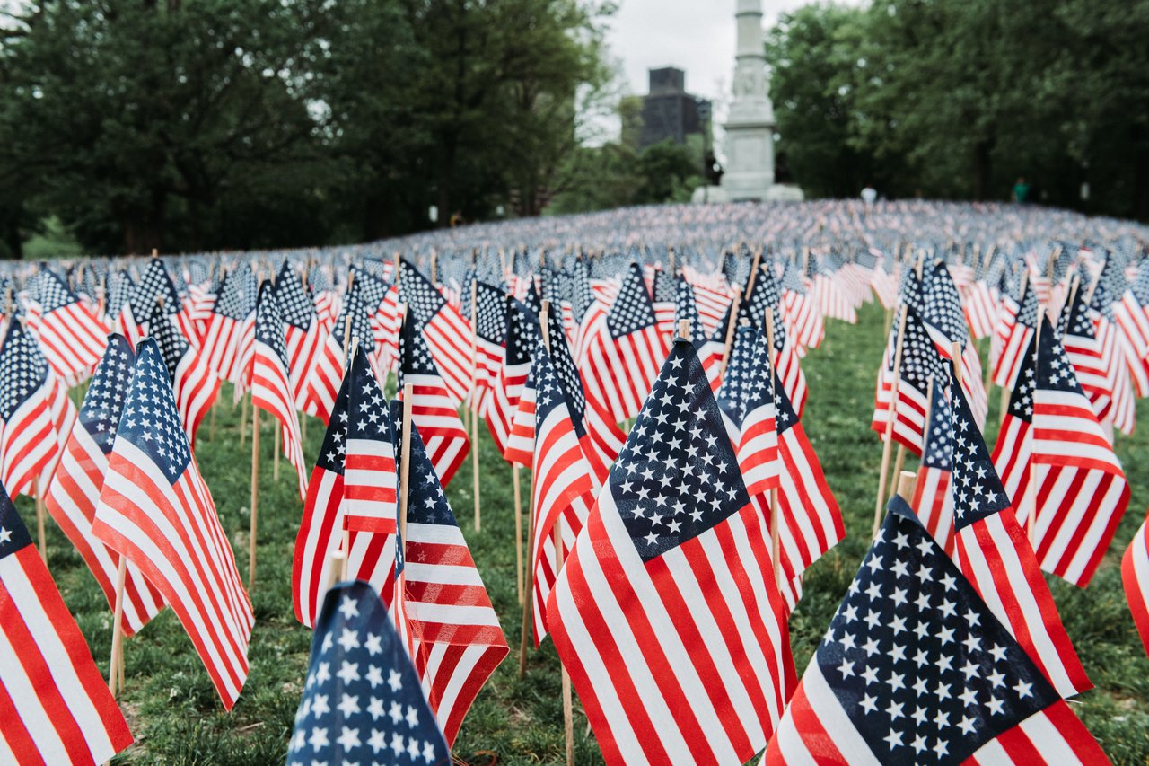 37,000 American flags on Boston Common