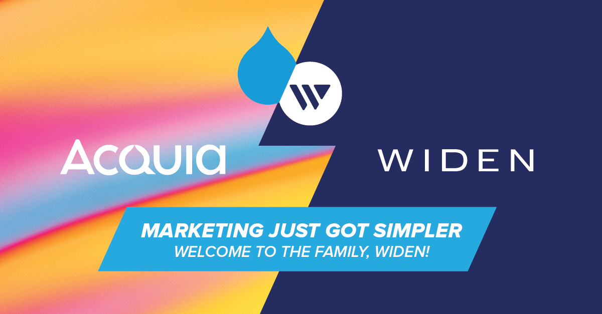 The Acquia and Widen logos shown next to each other