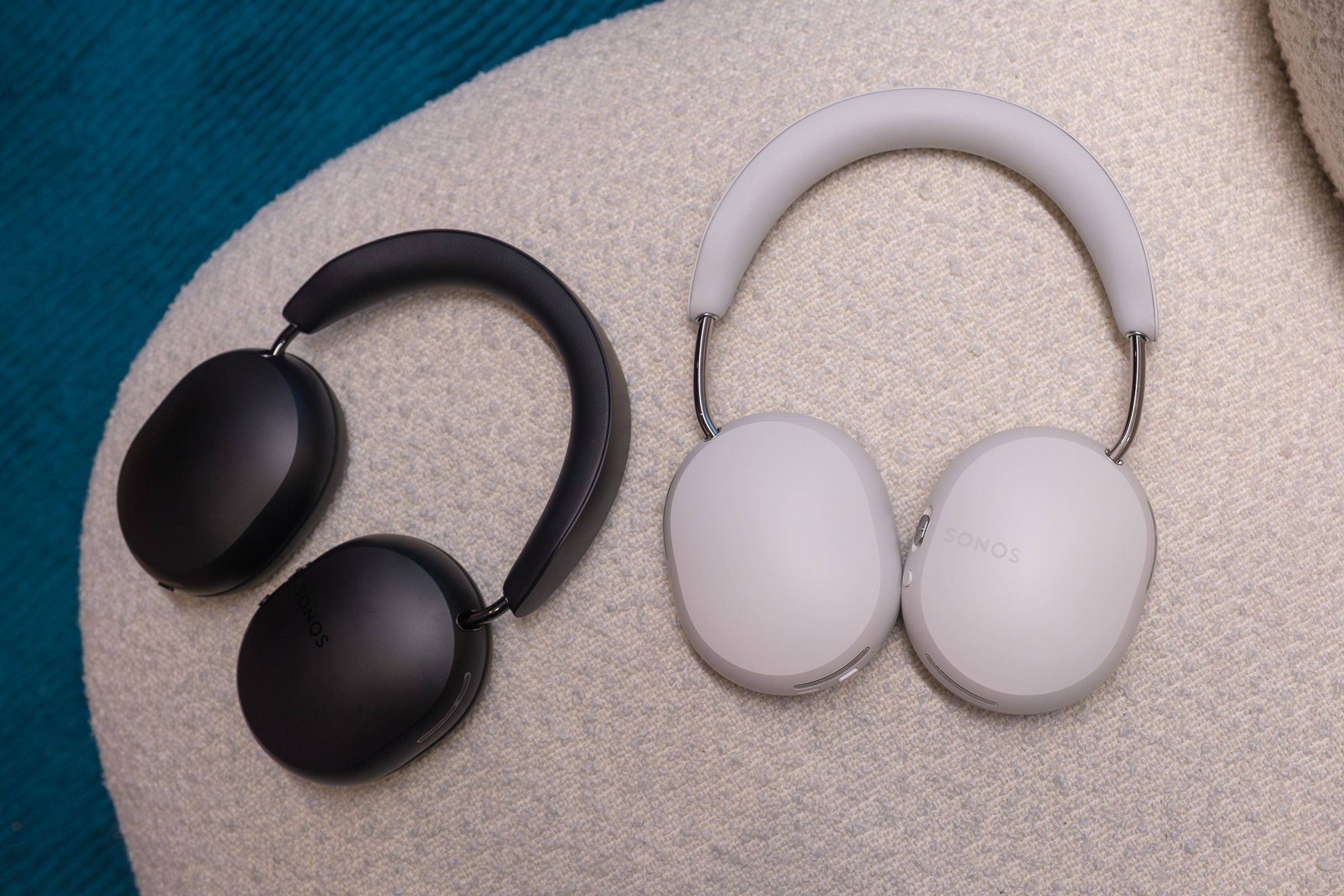 A hands-on photo of the Sonos Ace headphones at an event in New York City.