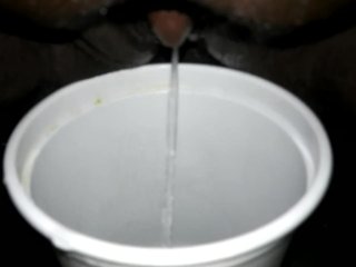 piss in cup, cant hold it, bbw, black piss