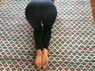 foot, pov, solo female, yoga
